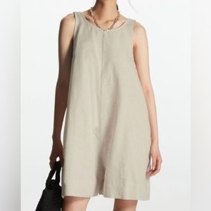 COS Linen Romper - oatmeal beige